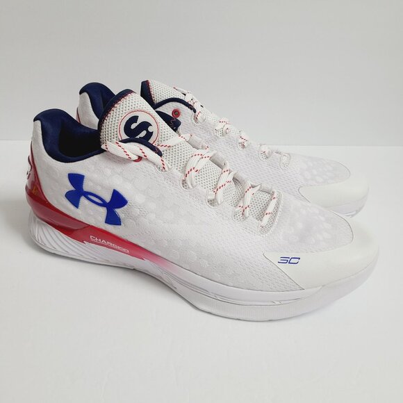 NEW Under Armour Stephan Curry Low Basketball Shoes 3027433-100 Size 12.5 White main image 9